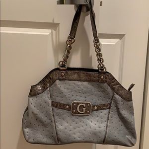 GUESS - Ostrich Leather Shoulder Bag